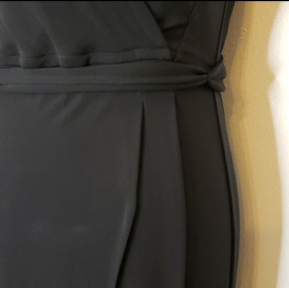 NEW Banana Republic Sleeveless Faux Wrap Sash Dress Silky Flattering Summer Chic - Picture 6 of 13